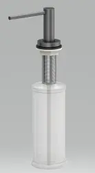 Quadri Swindon Luxe Inbouw Zeepdispenser gun metal van boven navulbaar 1208957212