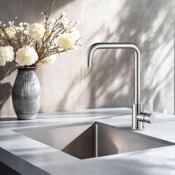 AquaTrimo Solid massief RVS keukenmengkraan met draaibare uitloop 21SL7370SS