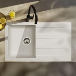 Ausmann Fibre spoelbak wit omkeerbaar met afdruip opbouw 86x50 cm 1208957673