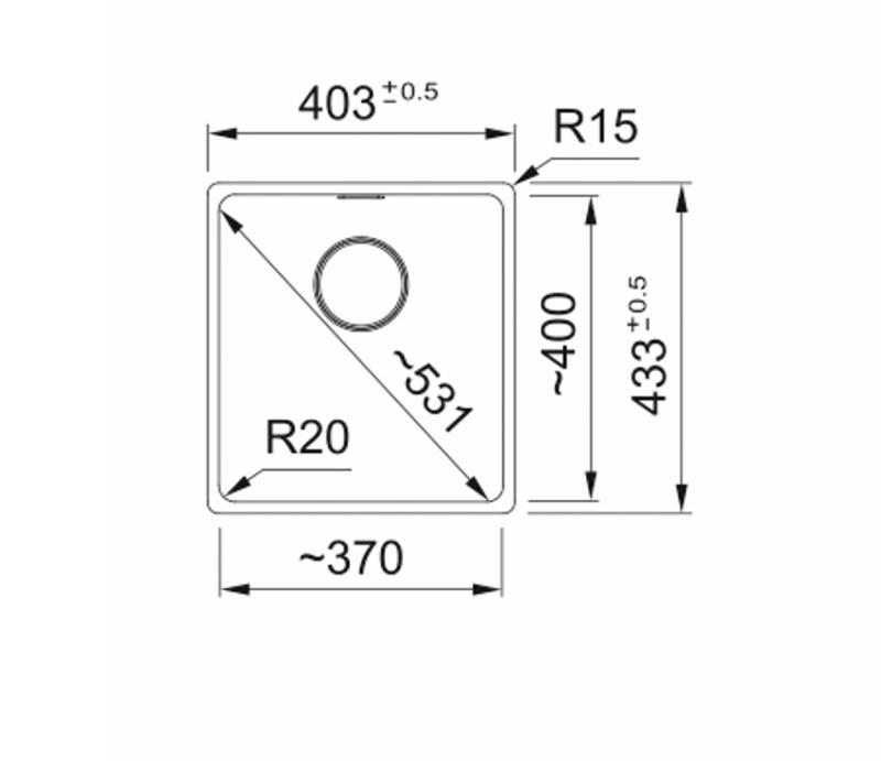 Franke Maris MRG 210-37 Fragranite matt black spoelbak vlakinbouw