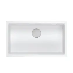 Quadri Newport II  grote en diepe spoelbak graniet opbouw en onderbouw wit spoelbak 76x45cm 1208957854