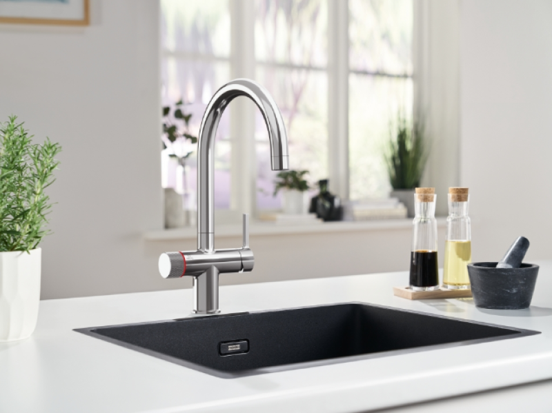 Franke Maris water hub 4L boiler 3-1 met Twist mechanische kokend water kraan chroom met waterhub bypass 1208957941