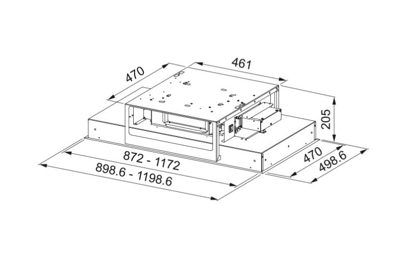 Franke Maris plafondunit wit glas afzuigkap 90cm 350.0679.879