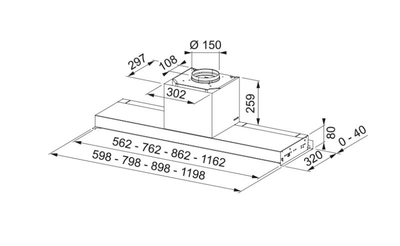 Franke AQ Sense inbouwunit afzuigkap RVS 90cm 305.0657.263