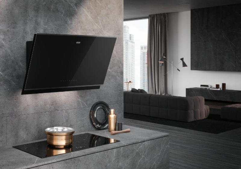 Franke Mythos Pro wandmodel zwart glas afzuigkap 90cm 330.0682.353