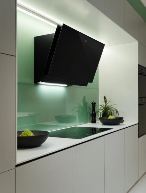 Franke Mythos Pro wandmodel zwart glas afzuigkap 90cm 330.0682.353