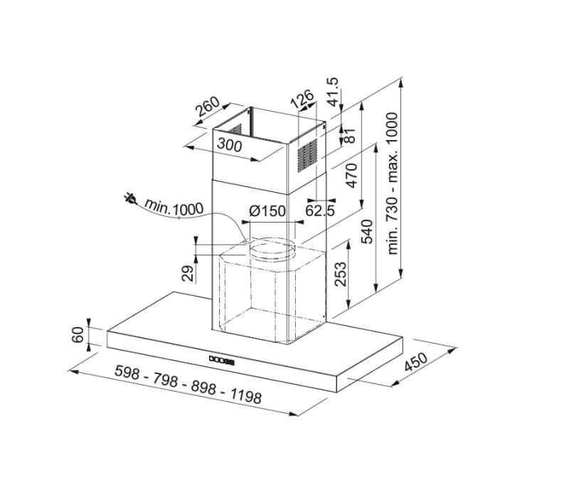 Franke Mythos Tale wandmodel RVS afzuigkap 90cm 325.0597.294