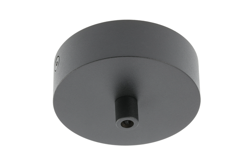 Aluminium cover with clump connector and cable for ceiling luminaires, 80x25mm, black 1208958651