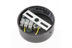 Aluminium grille with clamping fitting and ceiling luminaire cable, 80x28mm, black 1208958653