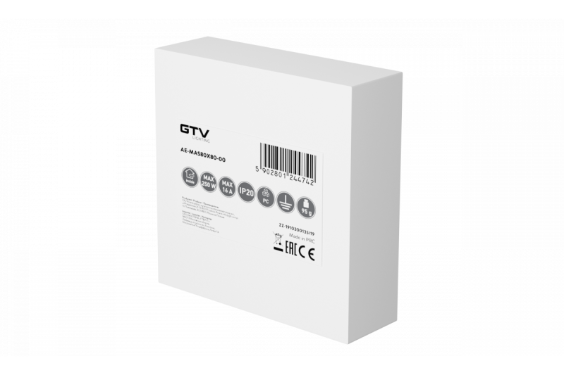 Ceiling cover for luminaires,80x80x30mm,aluminium,black 1208958655