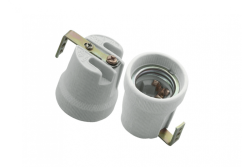 E27 ceramic lamp holder with fitting, white 1208958659