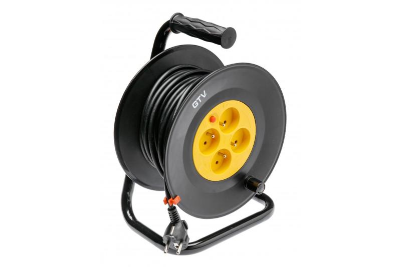 Extention cord reel 3x1,0mm2, 20m, 4xfrench 1208958695