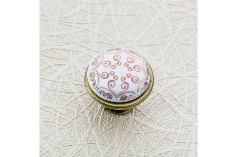 Porcelain knob 728-J4 antique brass C-Orient Gold 1208959152