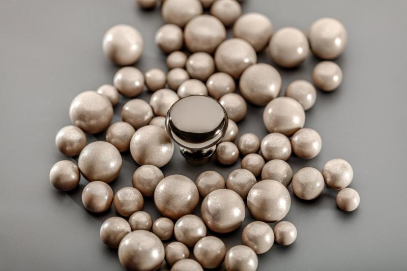 Steel knob BERGAMO black chrome 1208959159