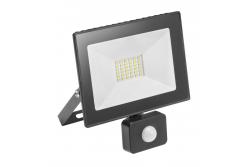 G-TECH Motion detector LED floodlight, 30W, 2100lm, AC220-240V, 50/60Hz, PF>0.9, IP65, 120°, 6400K, black 1208959169
