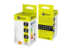 G-TECH LED light source,  A-G, A60, SMD2835, 3000K, E27, 9,5W, AC220-240V, 200°, 900lm, 83mA 1208959215