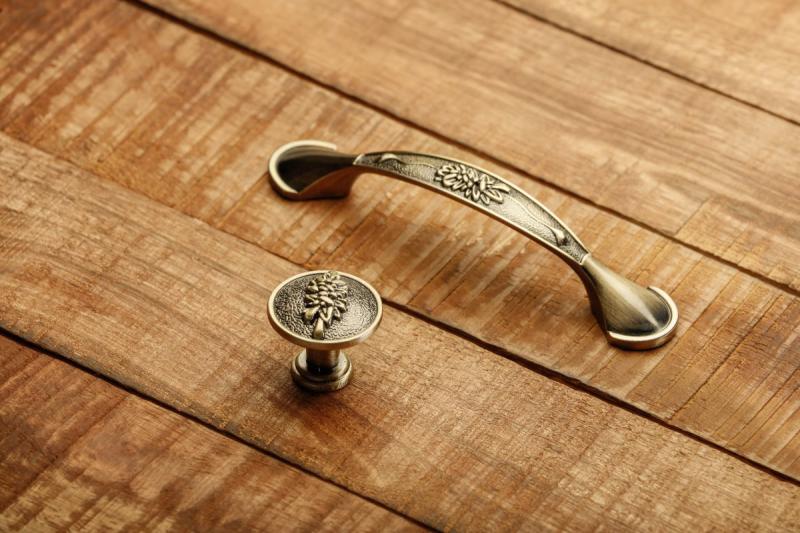 Zamak knob ARDEA antique brushed brass 1208959254