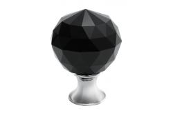 Zamak knob Crystal Palace A 30mm chrome + BLACK CRYSTAL 1208959267