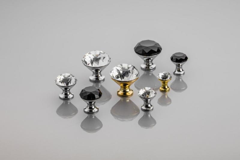 Zamak knob Crystal Palace B 25mm chrome + CRYSTAL 1208959270