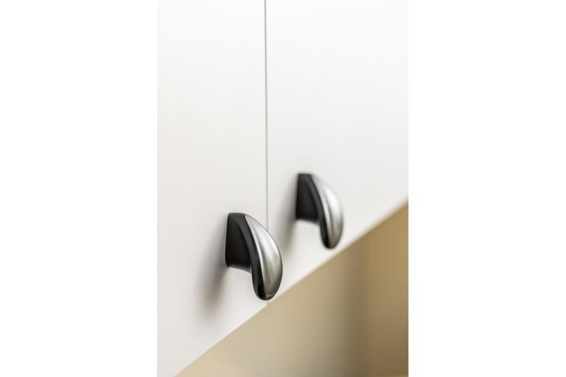 Zamak knob VENICE matt black 1208959338