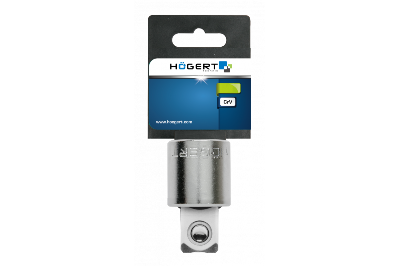 Hoegert Socket adapter 1/2" -3/8" 34 mm vertaalt naar het Nederlands is: Verloopstuk voor dopsleutel 1/2" - 3/8" 34 mm. 1208959454