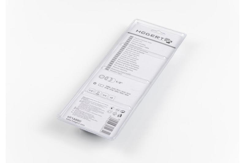 Hoegert Torx bit dopsleutelset 1/2" 9 stuks CrV50BV30 1208959462