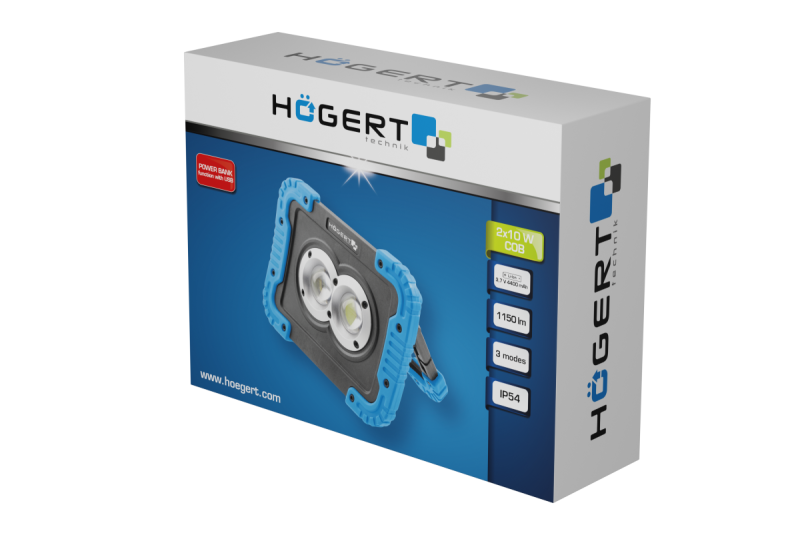 Hoegert Draagbare schijnwerper LED USB 1208959478