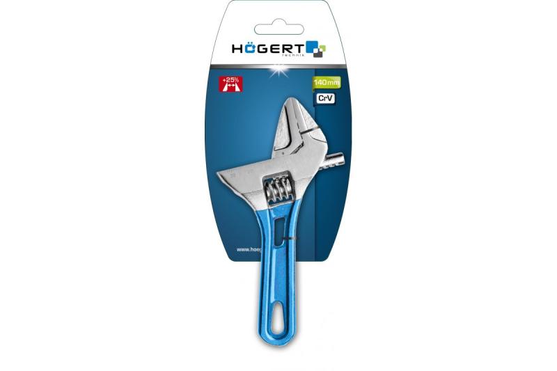 Hoegert Verstelbare moersleutel met korte handgreep 1208959624