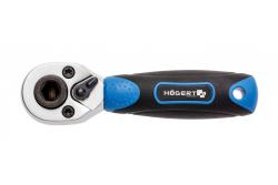 Hoegert Ratelhandvat 1/4" met 72 tanden voor bits en doppen van CrMo. 1208959726