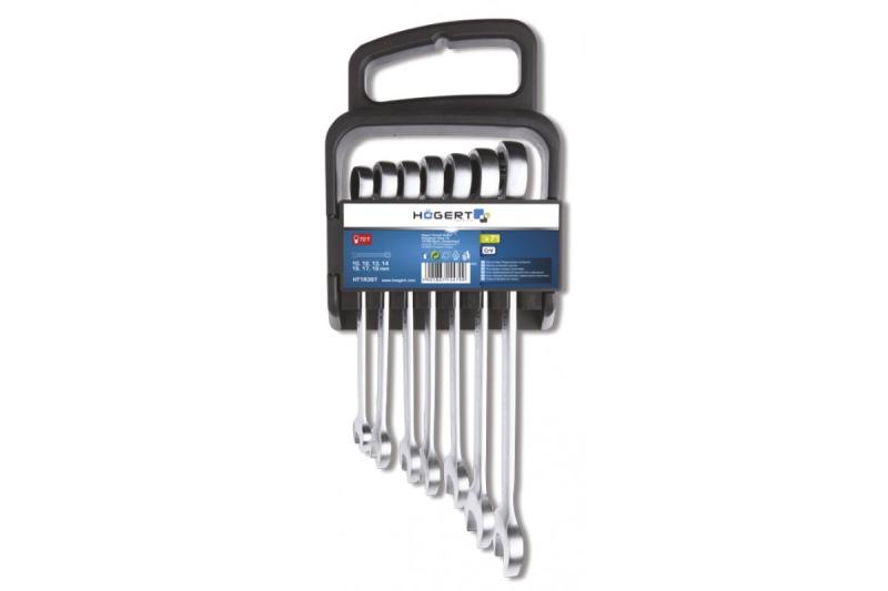 Hoegert Combinatiesleutelset met ratel, 7 stuks, 10-19 mm. 1208959728