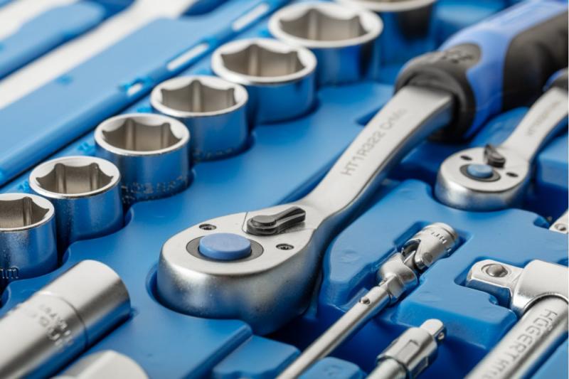 Hoegert Gereedschapsset 85 stuks tweekleurige koffer 1208959732