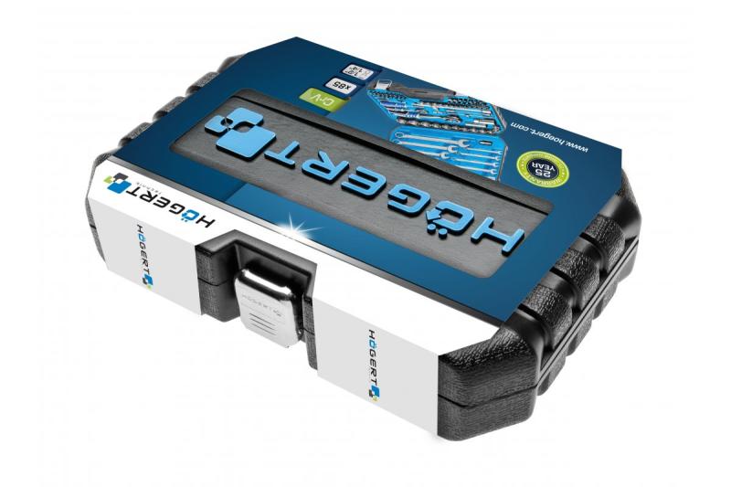 Hoegert Gereedschapsset 85 stuks tweekleurige koffer 1208959732