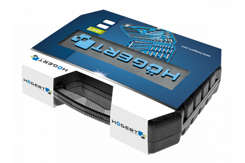 Hoegert Gereedschapsset 144 stuks tweekleurige koffer 1208959736