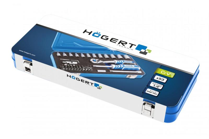 Hoegert Gereedschapsset 53 stuks CrV stalen ratelhandvat 72 T 1208959750