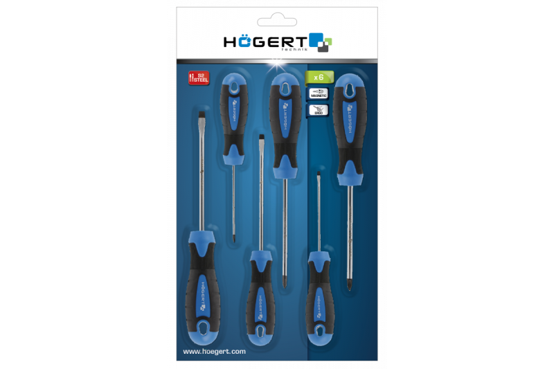 Hoegert Schroevendraaierset 6 stuks staal S2 1208959786
