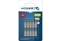 Hoegert Schroevendraaier bit PH2 25 mm 10 stuks blisterverpakking 1208959852