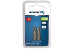 Hoegert Schroevendraaier bit TORX 15 25 mm S2 staal 2 stuks blisterverpakking 1208959891