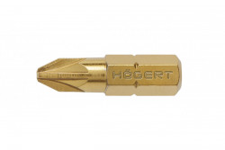 Hoegert Schroevendraaier bit PZ2 25 mm S2 staal titanium gecoat 5- delige blister 1208959898