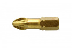 Hoegert Schroevendraaierbit PZ3 25 mm S2 staal titanium gecoat 5-delige blister 1208959899