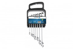 Hoegert Combinatiesleutelset 7 stuks 8-19 mm kunststof handvat om op te hangen CrV DIN 3113 1208960075