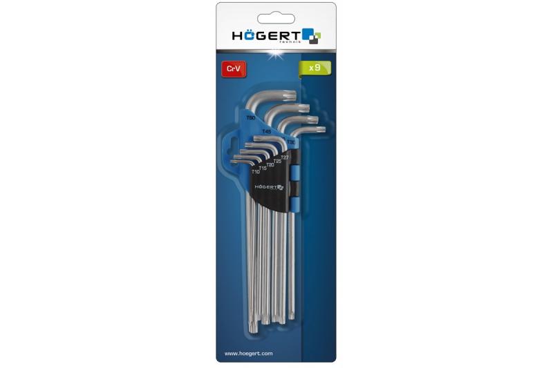 Hoegert Zeskantige sleutels 9 stuks TORX extra lang 1208960106