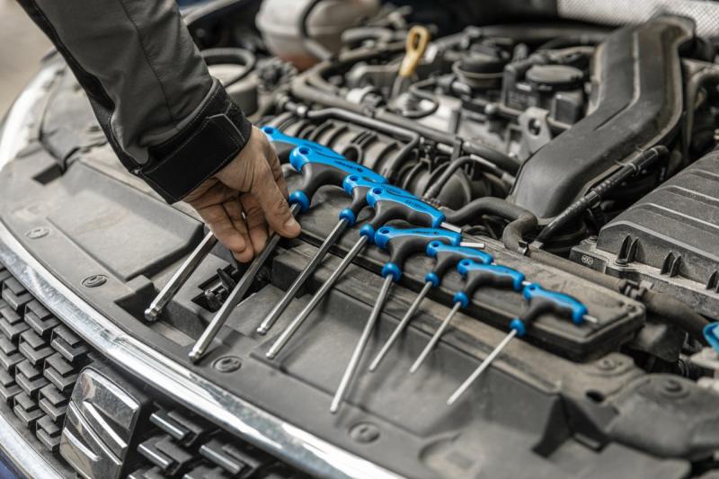 Hoegert Zeskantsleutelset type-T met kogel lang 8 stuks. 1208960134