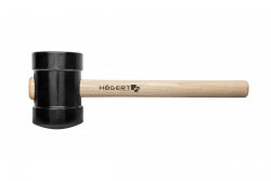 Hoegert Houten handvat rubberen hamer 800 g 1208960232