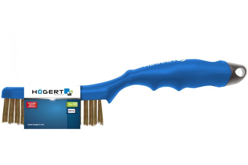 Hoegert Draadborstel met vier rijen messingdraad 1208960283