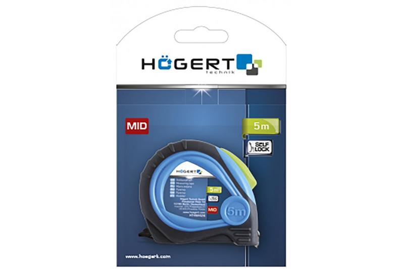 Hoegert Rolmaat 5 m x 25 mm MID-gecertificeerde teflon-gecoate band. 1208960486