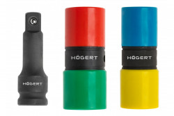 Hoegert Impactdopsleutelset met dubbelzijdige verlenging 1/2" 1208960503