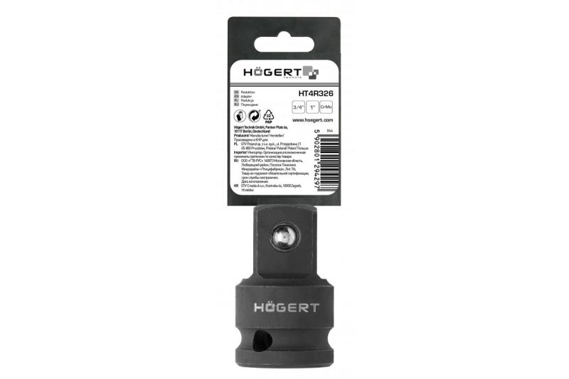 Hoegert Impact adapter 3/4" (V) x 1" (M) CrMo vertaalt naar het Nederlands als: Impact adapter 3/4" (V) x 1" (M) CrMo. 1208960590