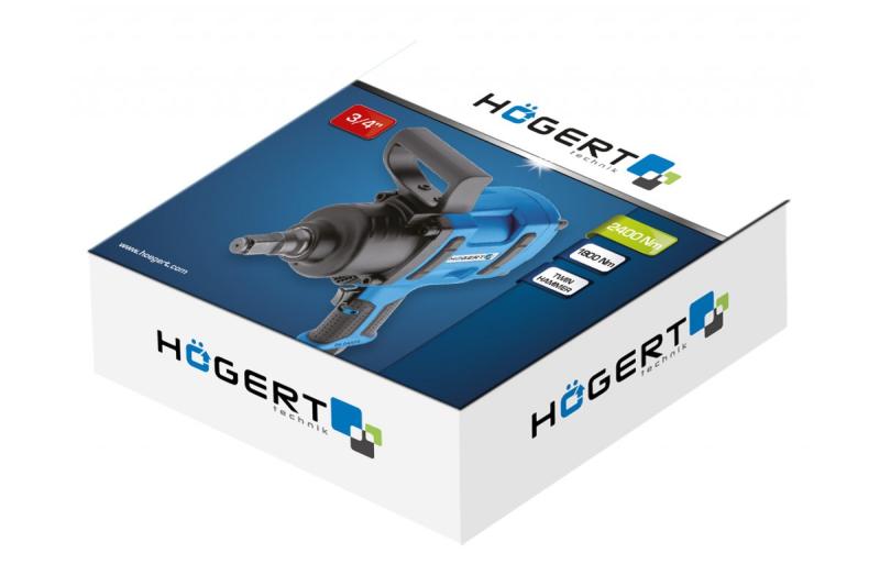 Hoegert Pneumatische slagmoersleutel 3/4" 1800 Nm Twin hammer 1208960612