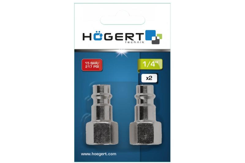 Hoegert Koppelingsadapter terminal vrouwelijk 1/4" 2 stuks 1208960635