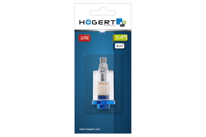 Hoegert Mini luchtfilter 1/4" 15ml 1208960641